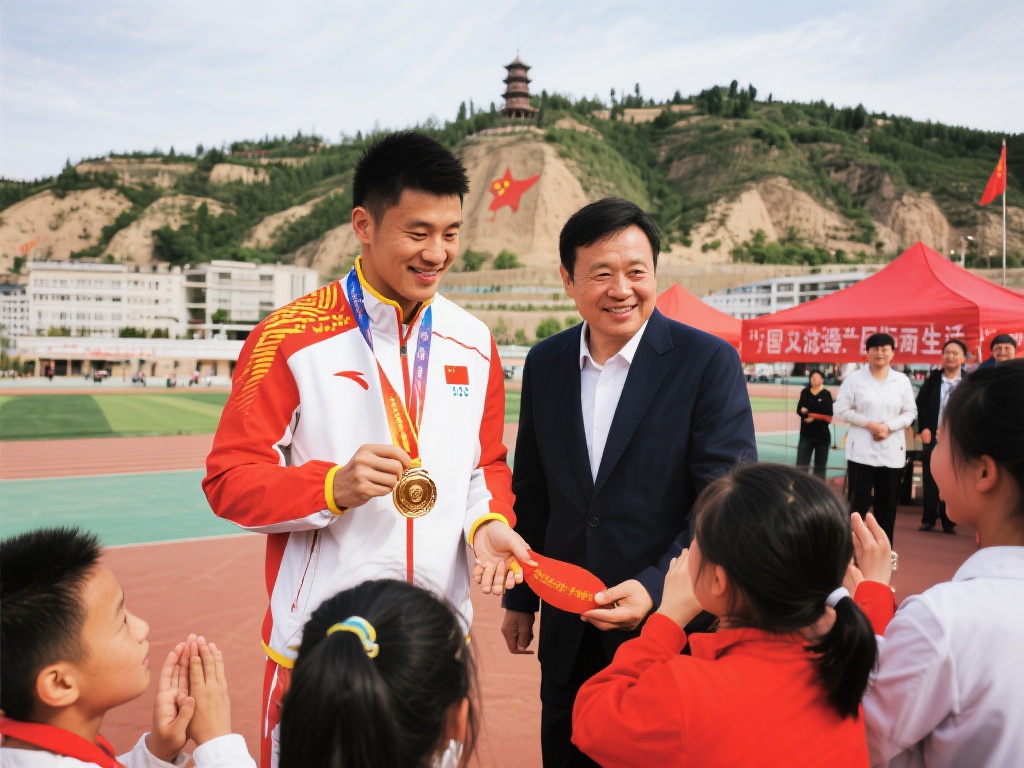 奥运冠军延安行：传递榜样力量启迪新征程